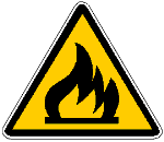 Materiale infiammabile o alta temperatura (vedi nota 1)